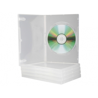 Q-Connect KF10835 - Caja para DVD, transparente, pack de 5 unidades