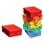 Caja Fast-PaperFlow cartón forrado color line 130x280x365 mm colores surtidos