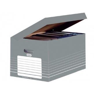 Elba 4892AX10 - Cajón para archivo definitivo de cartón, tamaño folio, color gris
