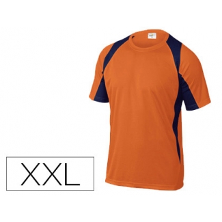 Deltaplus BALIOM-XX - Camiseta manga corta de poliéster, color naranja, talla XXL