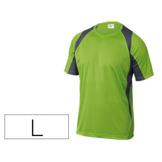 Deltaplus BALIVG-GT - Camiseta manga corta de poliéster, color verde, talla L