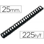 Q-Connect KF32118 - Canutillo de plástico, diámetro de 25 mm, para 225 hojas, caja de 50