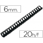 Q-Connect KF24016 - Canutillo de plástico, diámetro de 6 mm, para 20 hojas, caja de 100