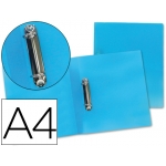 Liderpapel CA73 - Carpeta de anillas, 2 anillas mixtas de 25 mm, polipropileno, A4, color azul 