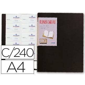 Liderpapel 032695 - Tarjetero, para 240 tarjetas, color negro