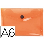Liderpapel DS34 - Dossier con broche, A6, 180 micras, capacidad para 50 hojas, color naranja frosty