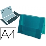 Liderpapel - Carpeta portadocumentos, lomo rígido de 25 mm, polipropileno, A4, color verde translúcido