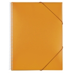 Liderpapel EC12 - Carpeta con fundas, encuadernada con espiral, tapa rígida, A4, 30 fundas, color naranja