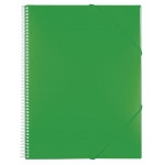 Liderpapel EC15 - Carpeta con fundas, encuadernada con espiral, tapa rígida, A4, 40 fundas, color verde