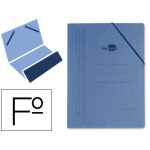 Liderpapel CG13 - Carpeta de cartón con gomas, con una solapa, tamaño folio, color azul