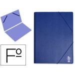 Liderpapel CG41 - Carpeta de plástico con gomas, sin solapas, tamaño folio, color azul