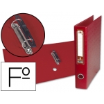 Liderpapel AY10 - Carpeta de anillas, 2 anillas mixtas de 40 mm, cartón forrado, cartón forrado, tamaño folio, color rojo