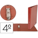 Liderpapel CH06 - Carpeta cartón cuero, 2 anillas redondas de 40 mm, tamaño cuarto