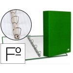 Liderpapel CH14 - Carpeta de anillas, 4 anillas mixtas de 40 mm, cartón forrado, tamaño folio, color verde