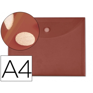 Liderpapel BY06 - Dossier con velcro, A4, 180 micras, capacidad para 50 hojas, color burdeos