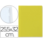 Carpeta lomo simple cartón forrado geltex 5 índices color amarillo
