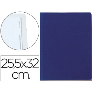 Carpeta lomo simple cartón forrado geltex 5 índices color azul