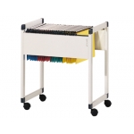 Rocada 310 - Carrito para carpetas colgantes, tamaño folio, A4, folio prolongado, metálico, color gris texturado