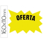 Liderpapel M-7º-AM - Cartel marcaprecios, cartulina, amarillo fluorescente, 160 mm x 110 mm, bolsa de 50 unidades