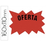 Liderpapel M-7º-RO - Cartel marcaprecios, cartulina, rojo fluorescente, 160 mm x 110 mm, bolsa de 50 unidades