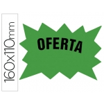 Liderpapel M-7º-VE - Cartel marcaprecios, cartulina, verde fluorescente, 160 mm x 110 mm, bolsa de 50 unidades