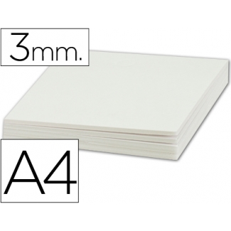 Liderpapel LU12 - Cartón pluma, blanco, espesor 3 mm, tamaño A4