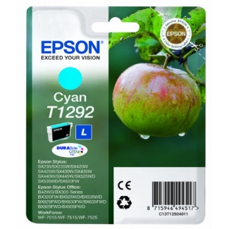 Epson T1292 - Cartucho de tinta original C13T12924012, cían