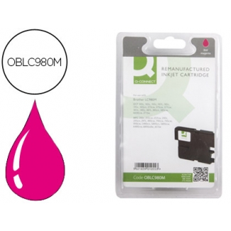 Cartucho de tinta Q-Connect compatible Brother LC980M alta capacidad dcp145 dcp165 mfc250 mfc290 magenta