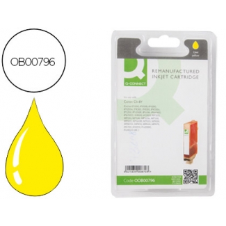 Cartucho de tinta Q-Connect compatible Canon IP3300 4200 4300 5200 5200r 5300 6600d 6700d ix5000 pro9000 amarillo cli-8y