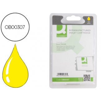 Cartucho de tinta Q-Connect compatible Epson stylus C64 66 84 86, cx3600 3650 4600 6600 amarilloalta capacidad durabrite 13ml