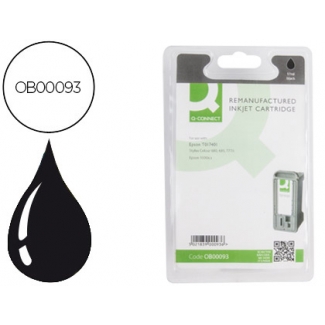 Cartucho de tinta Q-Connect compatible Epson stylus color 680/685 negro, 17ml.