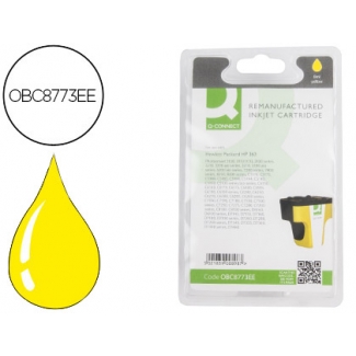 Cartucho de tinta Q-Connect compatible Hp photosmart 3110 3200 3210 3310 8200 8250 C5180 6180 7100d 7160 amarillo n.363