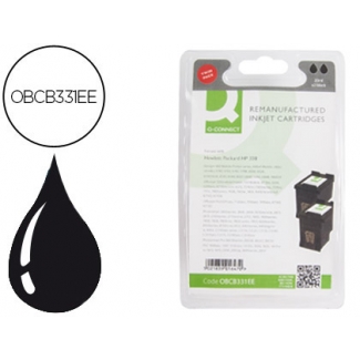 Cartucho de tinta Q-Connect compatible Hp photosmart C3180 n.338 negro pack2