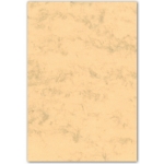 Michel - Paquete de 100 cartulinas marmoleadas, A4, 200 g/m2, color ocre