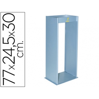 Cenicero metálico con rejilla para arena color plata 770x245x300 mm