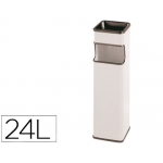 Sie 403-B - Cenicero papelera metálico, color blanco