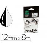 Cinta Brother blanco-negro 12 mm longitud 8 mt
