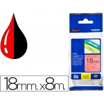 Brother TZE-441 - Cinta para rotuladora, laminada, 18 mm x 8 mt, impresión negra sobre fondo rojo