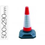 Roadhog JAU30 - Cono de señalización, 50 cm de alto x 29 cm de base, con 1 banda reflectante