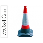 Roadhog JAU69 - Cono de señalización, 75 cm de alto x 41 cm de base, con 1 banda reflectante