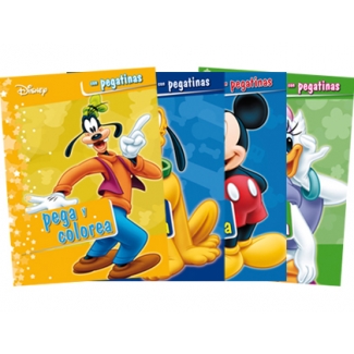 Saldaña LD0091 - Disney pega y colorea, cuaderno para colorear