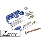 Liderpapel FS12 - Encuadernador, niquelado, nº 4, longitud de 22 mm, caja de 100