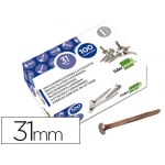 Liderpapel FS15 - Encuadernador, niquelado, nº 7, longitud de 31 mm, caja de 100