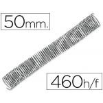 Q-Connect KF04463 - Espiral metálico, paso 5:1, diámetro de 50 mm, para 460 hojas, caja de 25