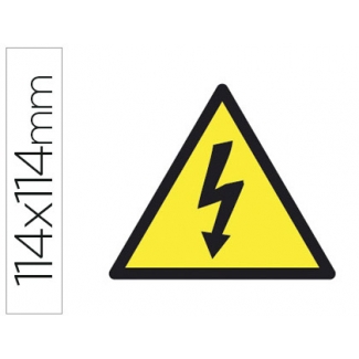 Apli 10951 - Señal de alta tensión, pvc, autoadhesivo, medida 114 mm x 114 mm