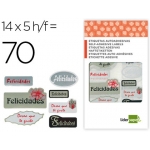 Liderpapel EF01 - Etiquetas adhesivas de felicitación, surtidas, sobre de 5 hojas