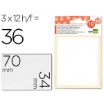 Liderpapel ET17 - Etiquetas adhesivas, 34 mm x 70 mm, sobre de 10 hojas + 2 gratis