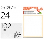 Liderpapel ET18 - Etiquetas adhesivas, 38 mm x 102 mm, sobre de 10 hojas + 2 gratis