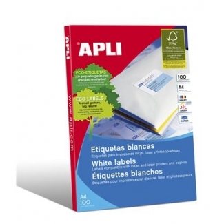 Apli 01282 - Etiquetas adhesivas, 48,5 x 16,9 mm, caja de 100 hojas