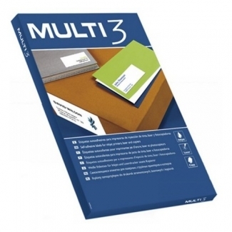 Multi3 04704 - Etiquetas adhesivas, 70 x 37 mm, caja de 100 hojas
